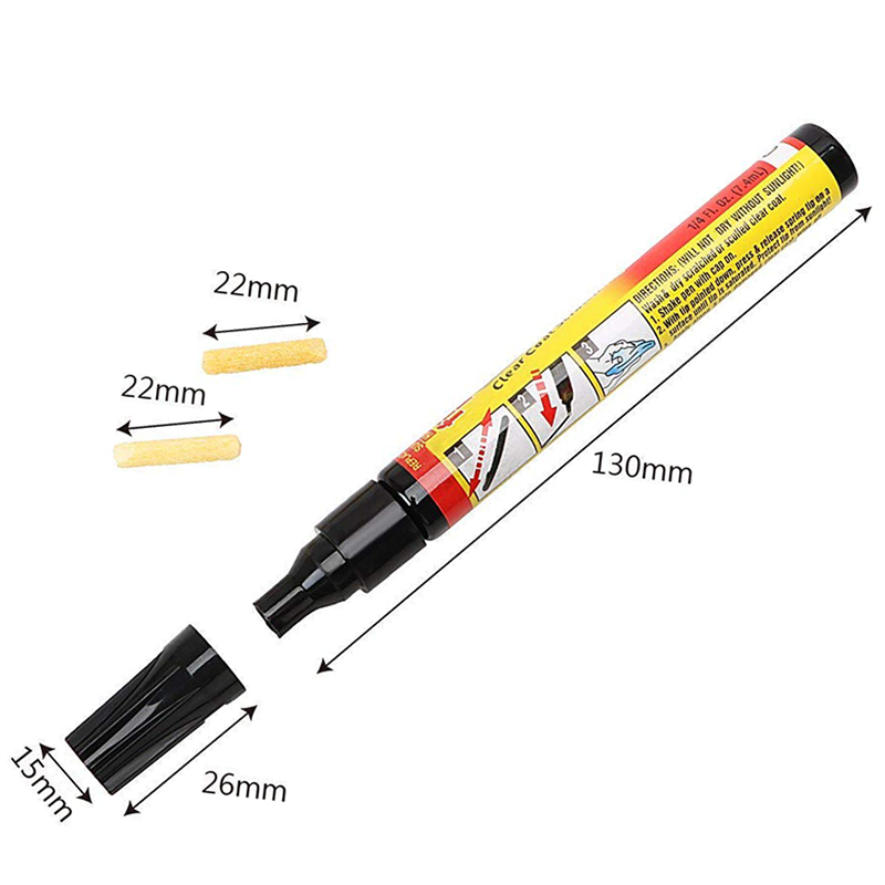 Car Clear Coat Applicator Painting Pen Fix It PRO Portable Non-Toxic Repair Scratch Easily Car Scratch Repair Pen 2 Spare Nib. 