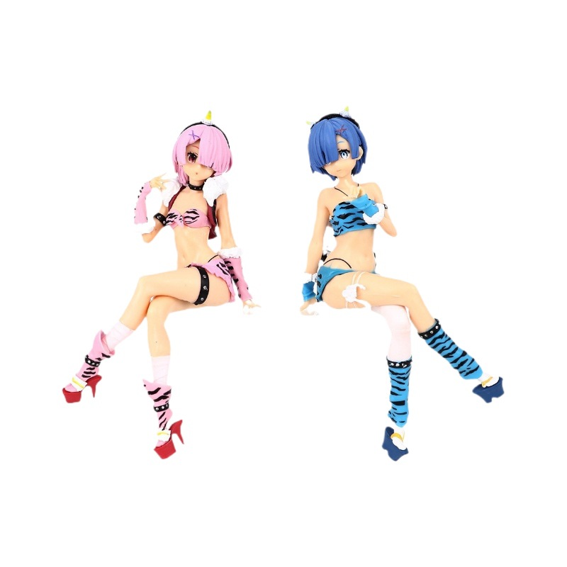 Cross-border new leopard Rem figure ornament two-dimensional beautiful girl A different world anime from scratch. 
