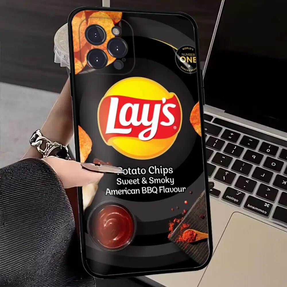 Snack Food Potato L-Lay'S Phone Case for iPhone 15 8 7 6 6S Plus X SE 2020 XR XS 14 11 12 13 Mini Pro Max Mobile Case. 