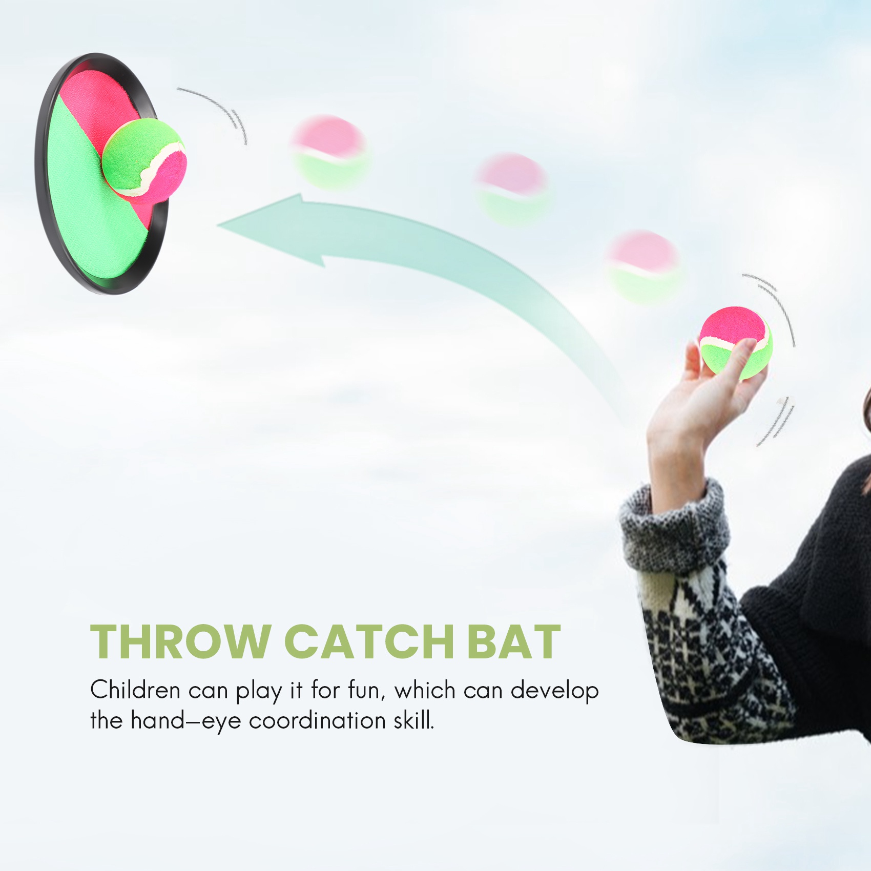 Toss and Catch Game Game Outdoor Sports Catch Ball Game Set. 