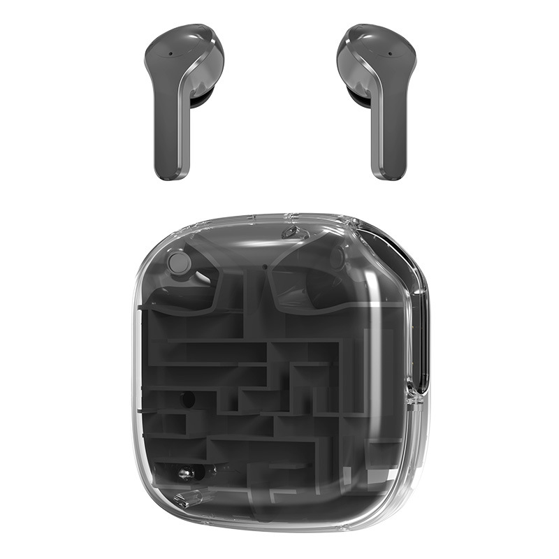 Cross-border New ENC Noise Reduction Bluetooth Headset Maze Puzzle Wireless Headset In-ear HD Call Low Latency. 