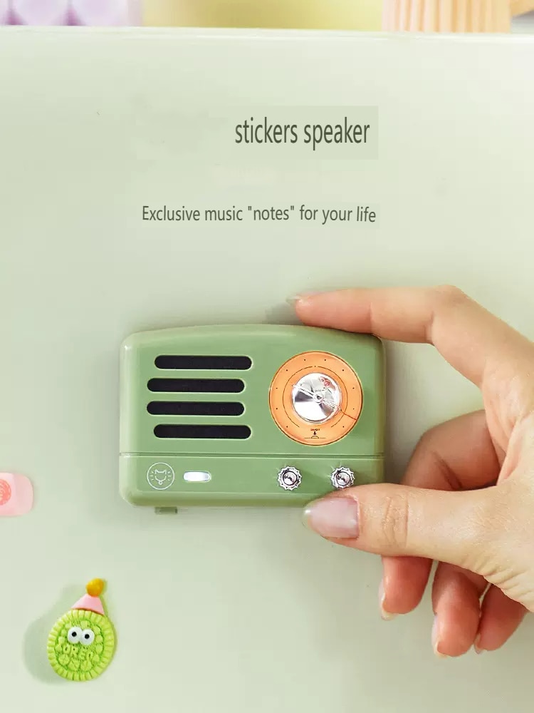 Muzen OTR mini Portable Bluetooth Magnetic Sticker Speaker,Apply for Metal Surface, Wireless Bluetooth 5.0 and Type-C Charge. 
