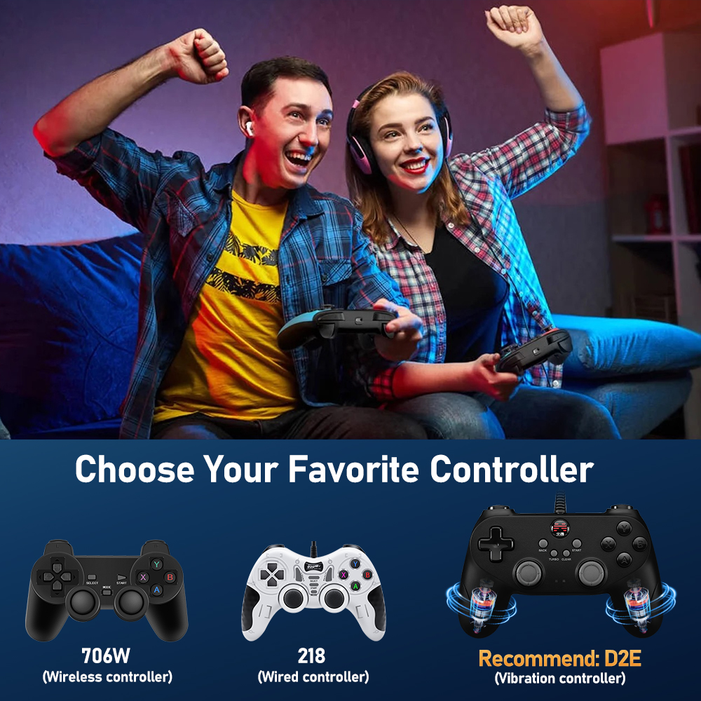 500G Retro Gaming HDD Video Game Console Retrobat＆Playnite＆Launchbox OS for XBOX/PS3/PS2/Switch/Wii/WiiU/DC/NES with 38200+Games. 