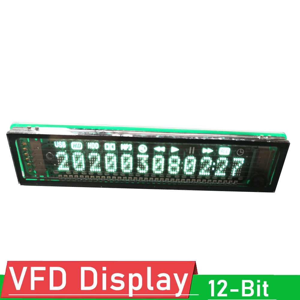 Vfd Display Screen 12-Bit Dot Matrix Digital Display Screen Module W Font Library Fluorescent Display Screen Spi Interface