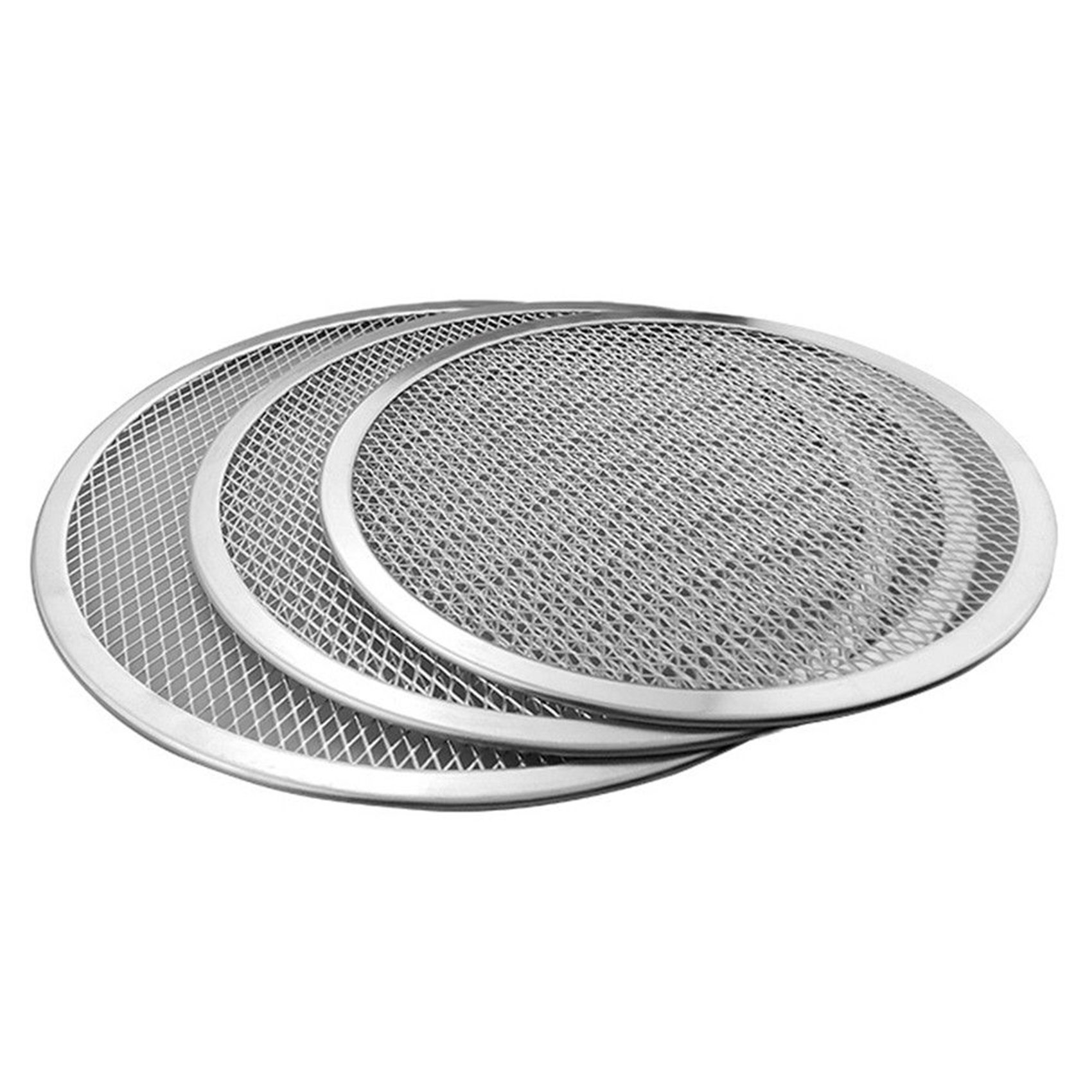 4X Professional Round Pizza Oven Baking Tray Barbecue Grate Nonstick Mesh Net(12 Inch)