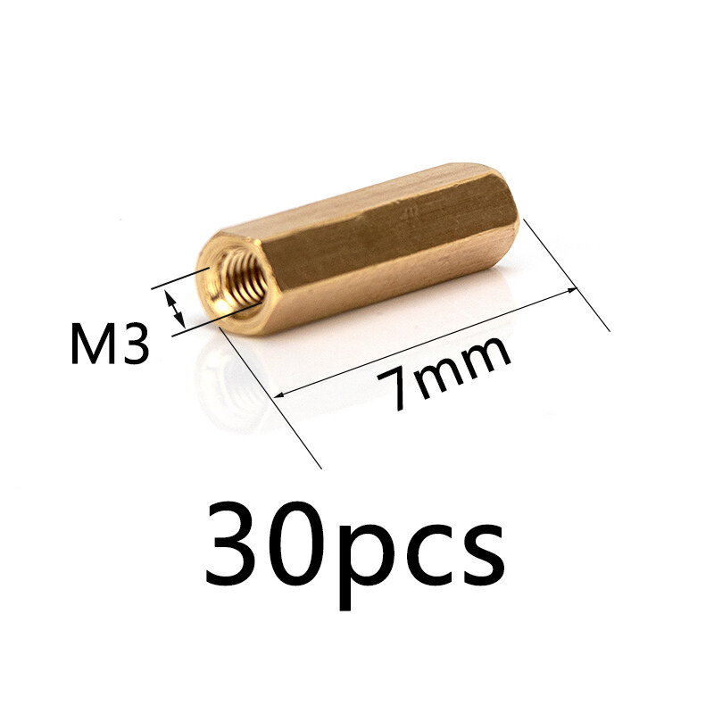 M3 M4 Brass Hex Standoff Spacer Column Screw Copper Flat Head Spacing Screws Fasteners Nuts Length 4mm-70mm Millimeters