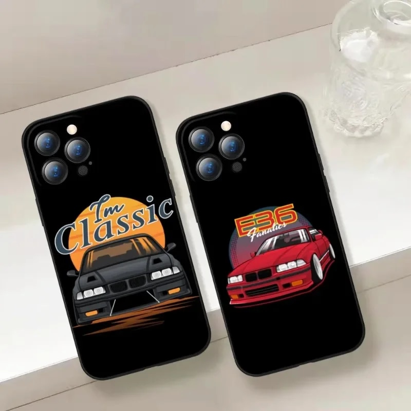 M3 E36 Power Maglietta Camiseta Oldtimer Car Dtm Phone Case for Iphone 14 12 11 13 15 Pro Max X XR 14 15 8 7 Plus Phone Covers. 