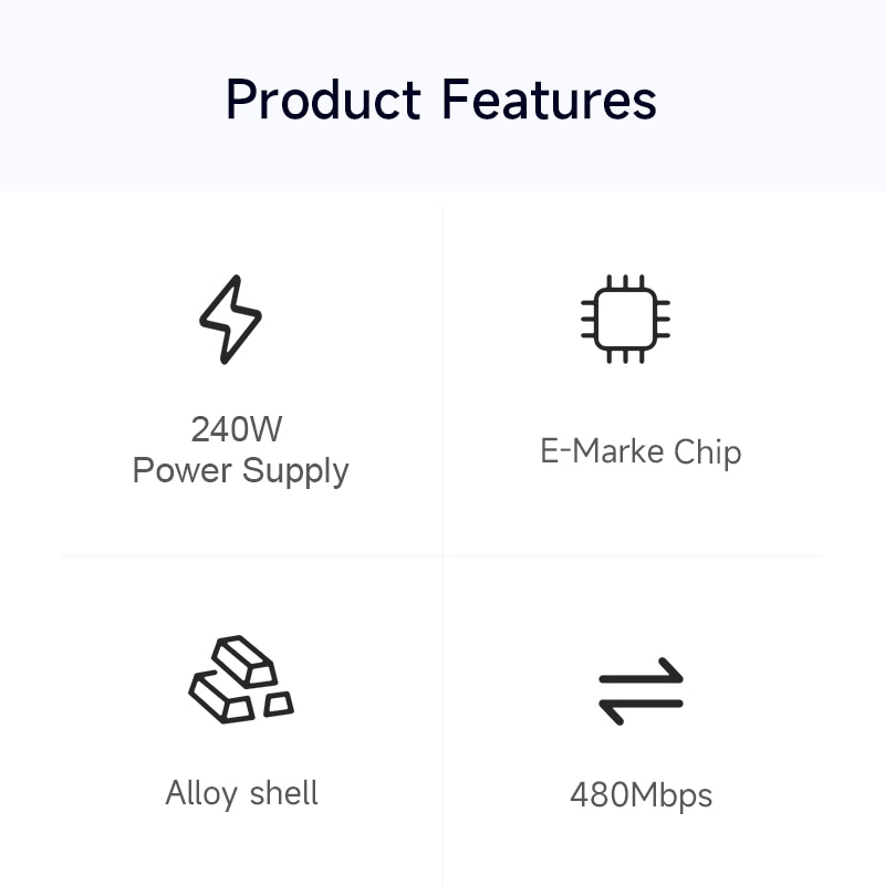 Hagibis 240W USB Type C Cable PD 3.1 Fast Charging Type C to Type C line for MacBook Pro Air PS4/5 iPhone 15 Switch iPad Samsung. 
