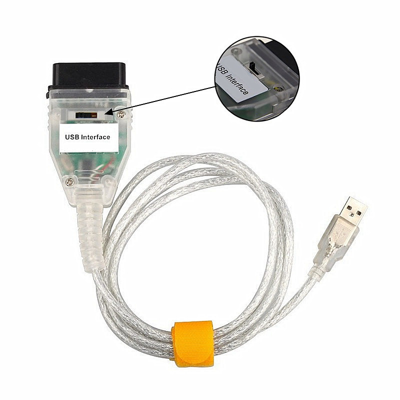 OBD 2 USB Cables For BMW in-pa K+DCAN USB Interface Diagnostic Tool For BMW E46 K+CAN K CAN FTDI FT232 Chip OBD2 Scanner. 