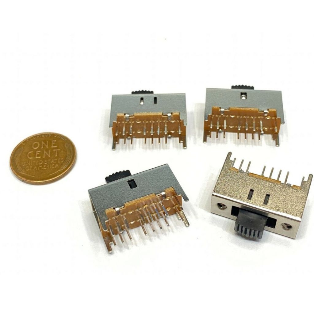 2 Pcs 16 Pin 3 Position 4P3T Panel PCB Mount Horizontal Slide Switch SK-43D02 4mm 9mm Pin Pitch. 
