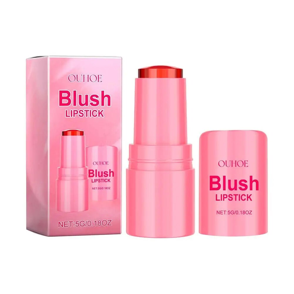 Blush Jelly Lipstick Rouge Cream Shimmer Blusher Stick Color Matte Moisturizing Blush Lip Makeup Cheek Tint Monochrome Mud I4f7. 