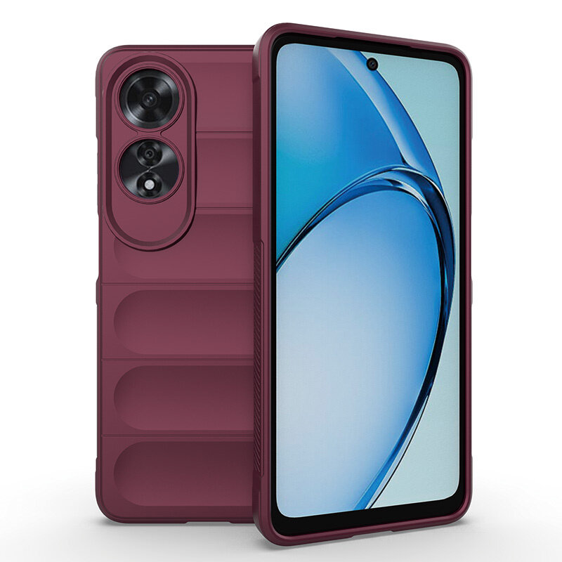SEAHAI Cover Anti-Caduta Per Oppo A60 4G - Paraurti In Silicone Con Supporto Pieghevole Nascosto - Rosso