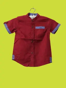 baby boy burgundy dress shirt