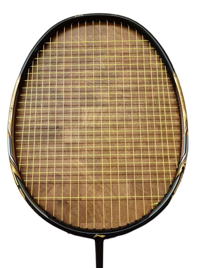 Li-Ning Windstorm Badminton Racket Strung light weight of 74g and high tension of 30LBS, fast speed of racket swinging. COLOURFUL AND FLEXIBLE With String And Grip Free -with Cover. 