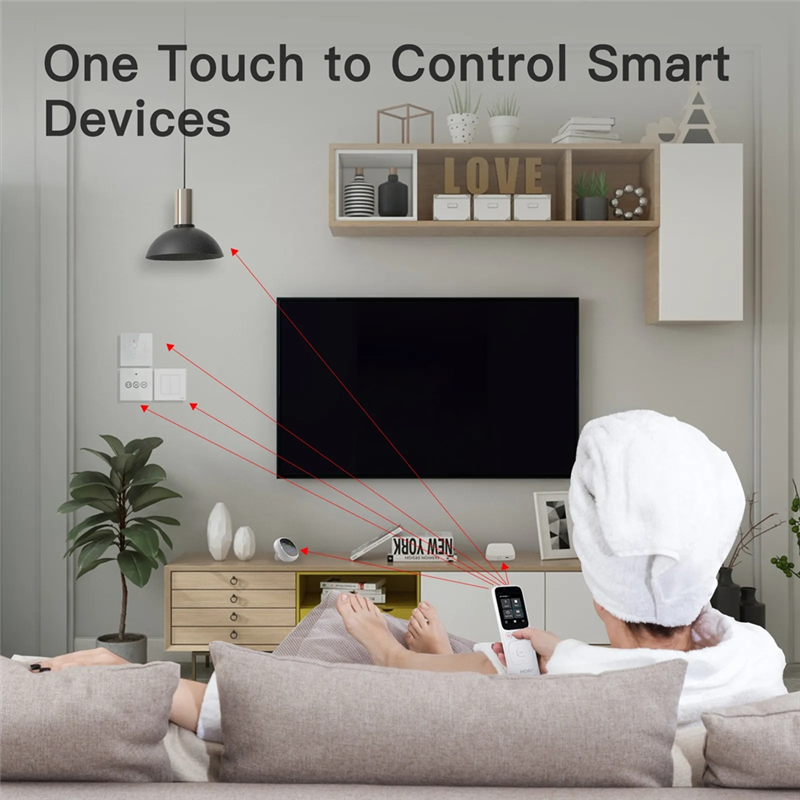 Wifi Tuya Smart Central Control Panel Wireless Touch Screen Handheld IR Remote Controller for Home Appliance Easy Install Easy to Use. 