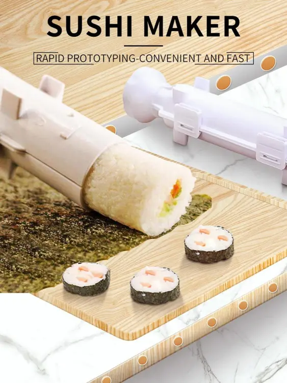 Fashion Easy To Use Perfect DIY Roller Machine Roll Sushi Maker Easy Kitchen  Magic Gadget Cooking Tools Curtain Bento Acessorios De Cozinha Rolls