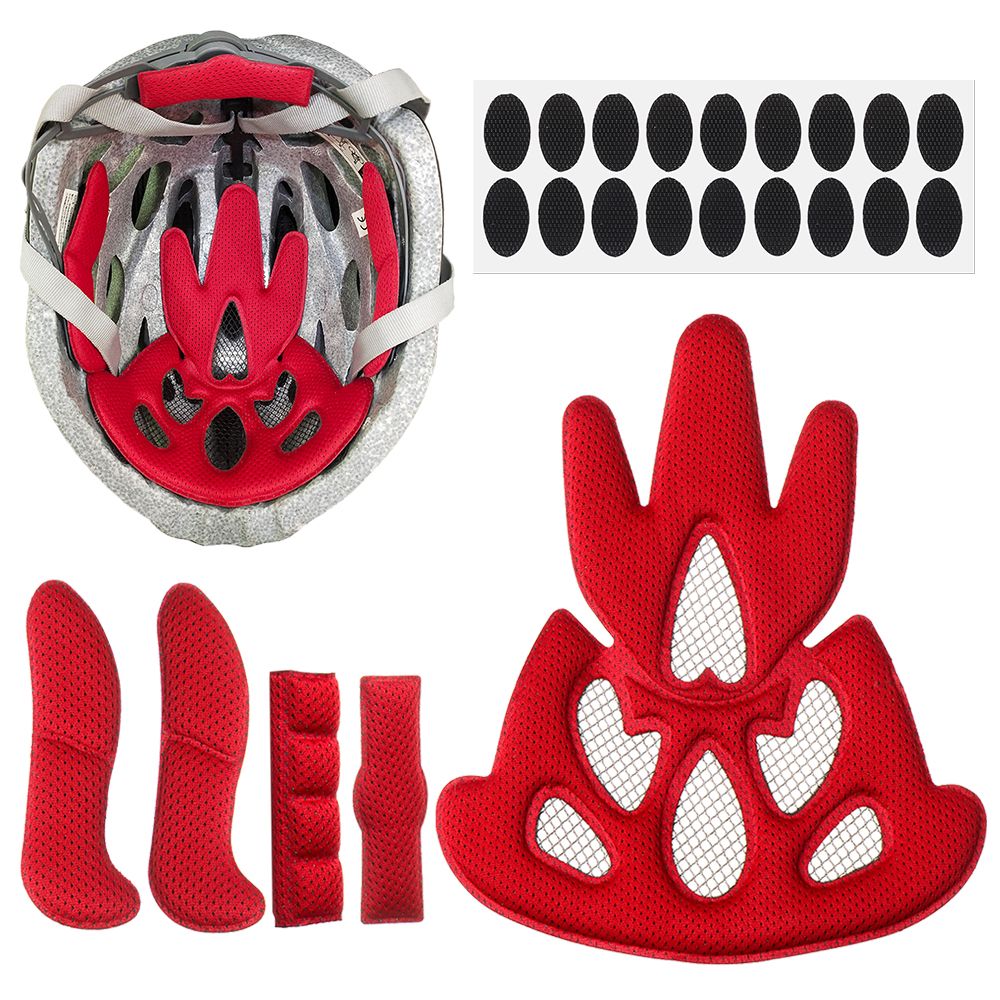 Outdoor Sports Sealed Replacement Helmet Inner Padding Kit Protection Sponge Pad Foam Pads Set with Insect Net
