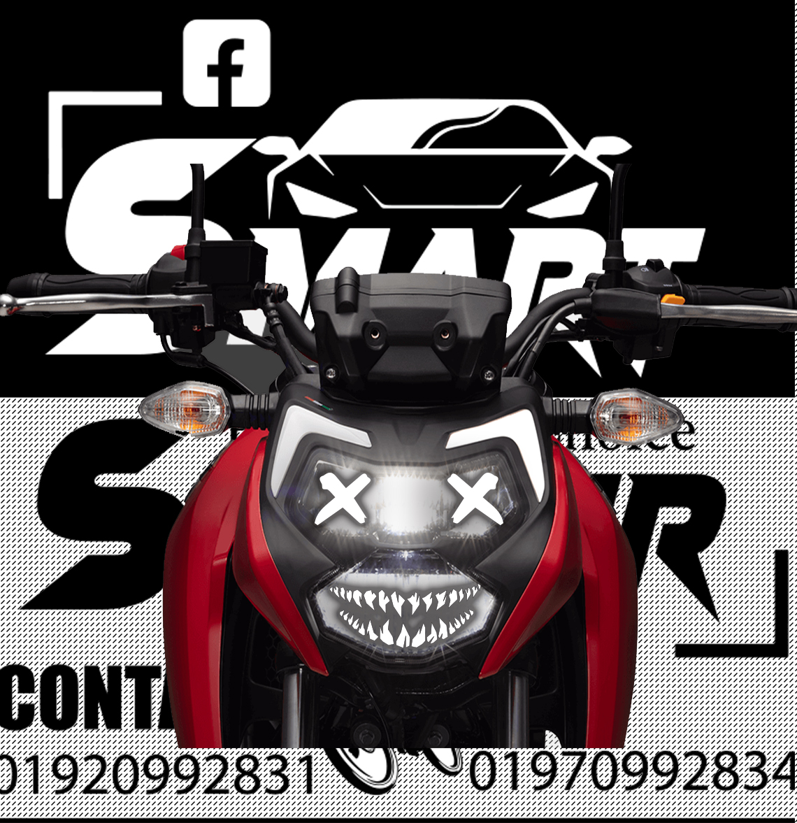 Bike Apache Headlight Sticker Modified Apache Headlight Modified