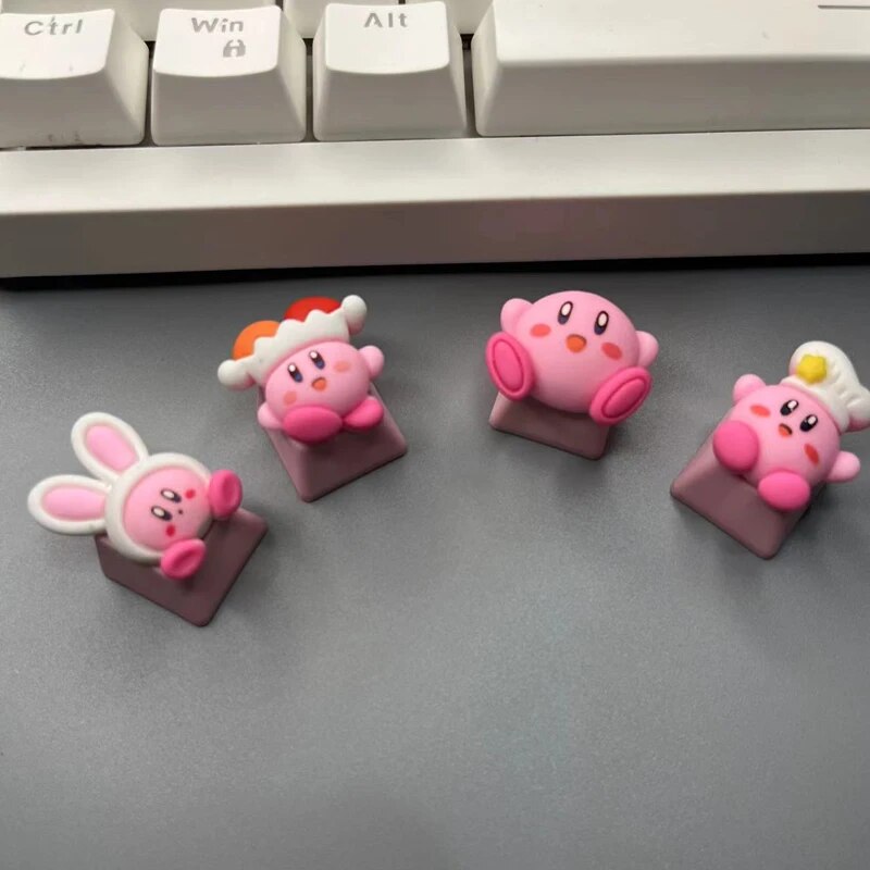 1PC/4pcs DIY Handmade Customization Cute Pink Keycaps Cartoon Anime Girl Fans OEM R4 Cross Axis Game Mechanical Keyboard Keycaps. 