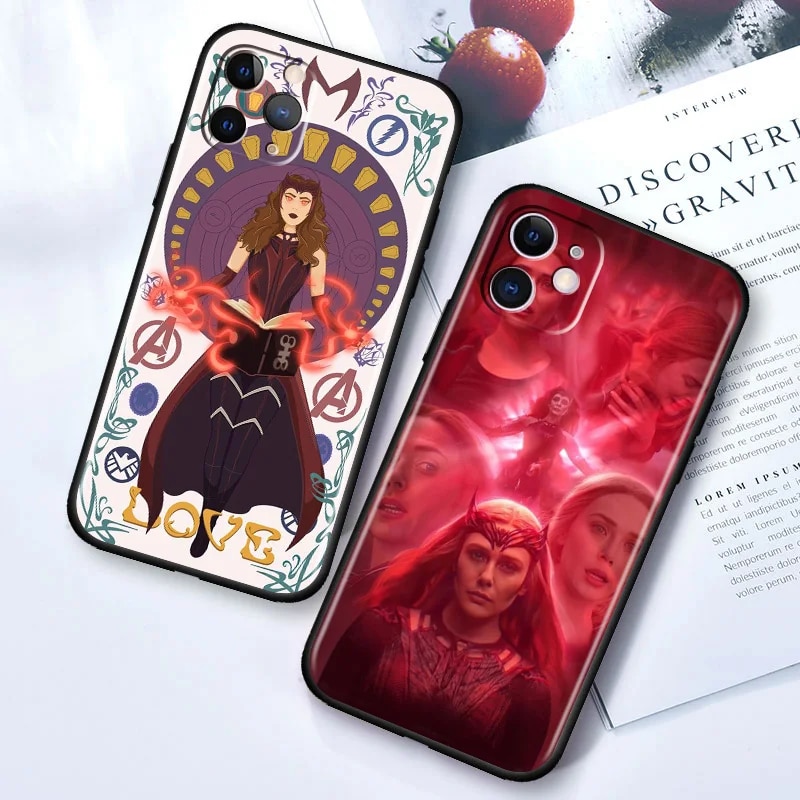 Marvel Wanda Django Maximoff Phone Case For Apple iPhone 14 13 12 11 XS XR X 8 7 6 6S 5 5S SE Pro Max Plus mini Black Cover. 