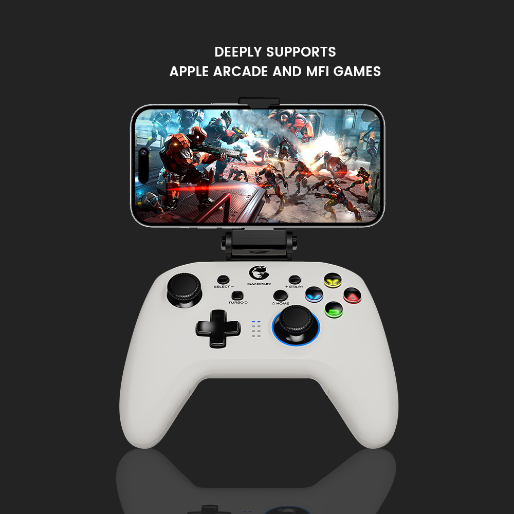 GameSir T4 Pro White Version Bluetooth Gaming Controller 2.4G Wireless Gamepad for Nintendo Switch PC Cellphone Cloud Games. 