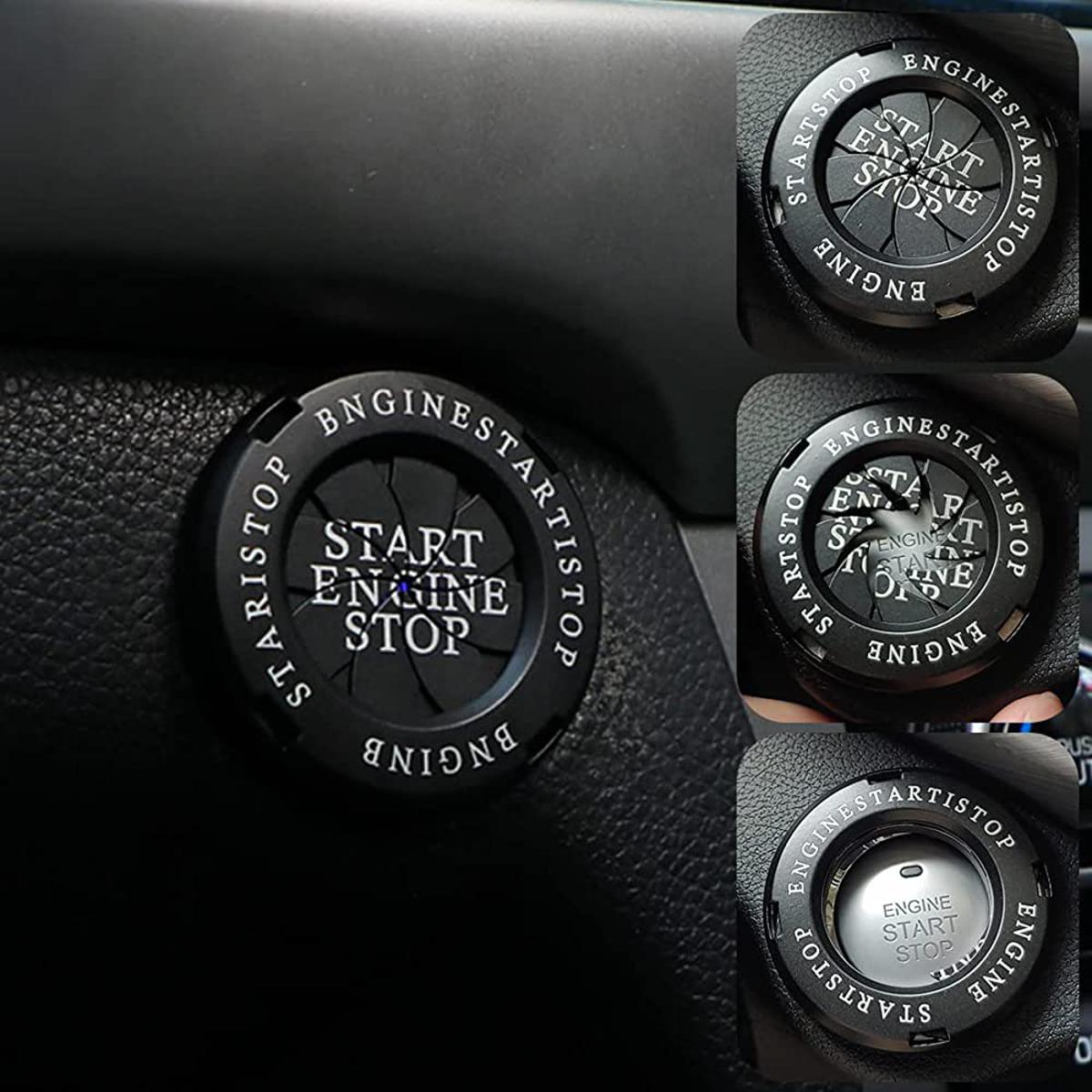 Push Start Button Cover, Engine Start Stop Button Cover Rotary, Ignition Protective Automatic Start Button Cover Accessories, Car Gift for Men