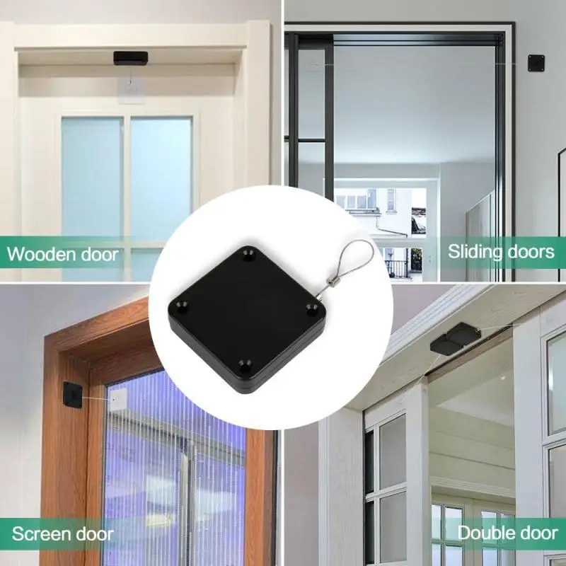 Automatic Door Closer Punch-Free Adjustable Door Closers For Sliding Glass Door Closing Device Door Spring For Doors Hardware. 