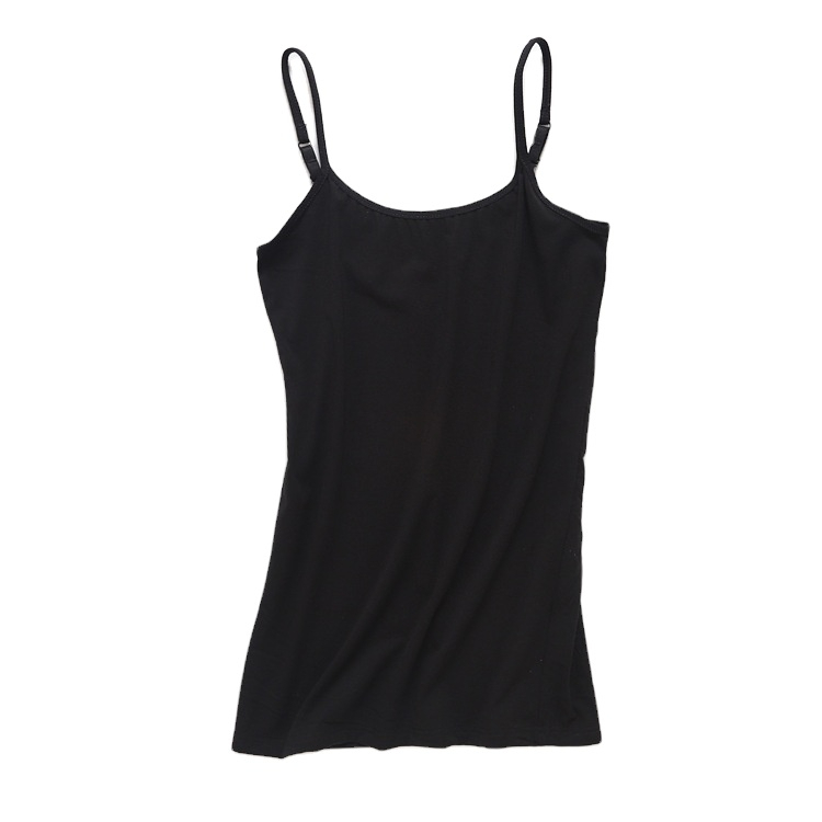 Cotton spandex slim-fit ladies camisole vests women shirt vest