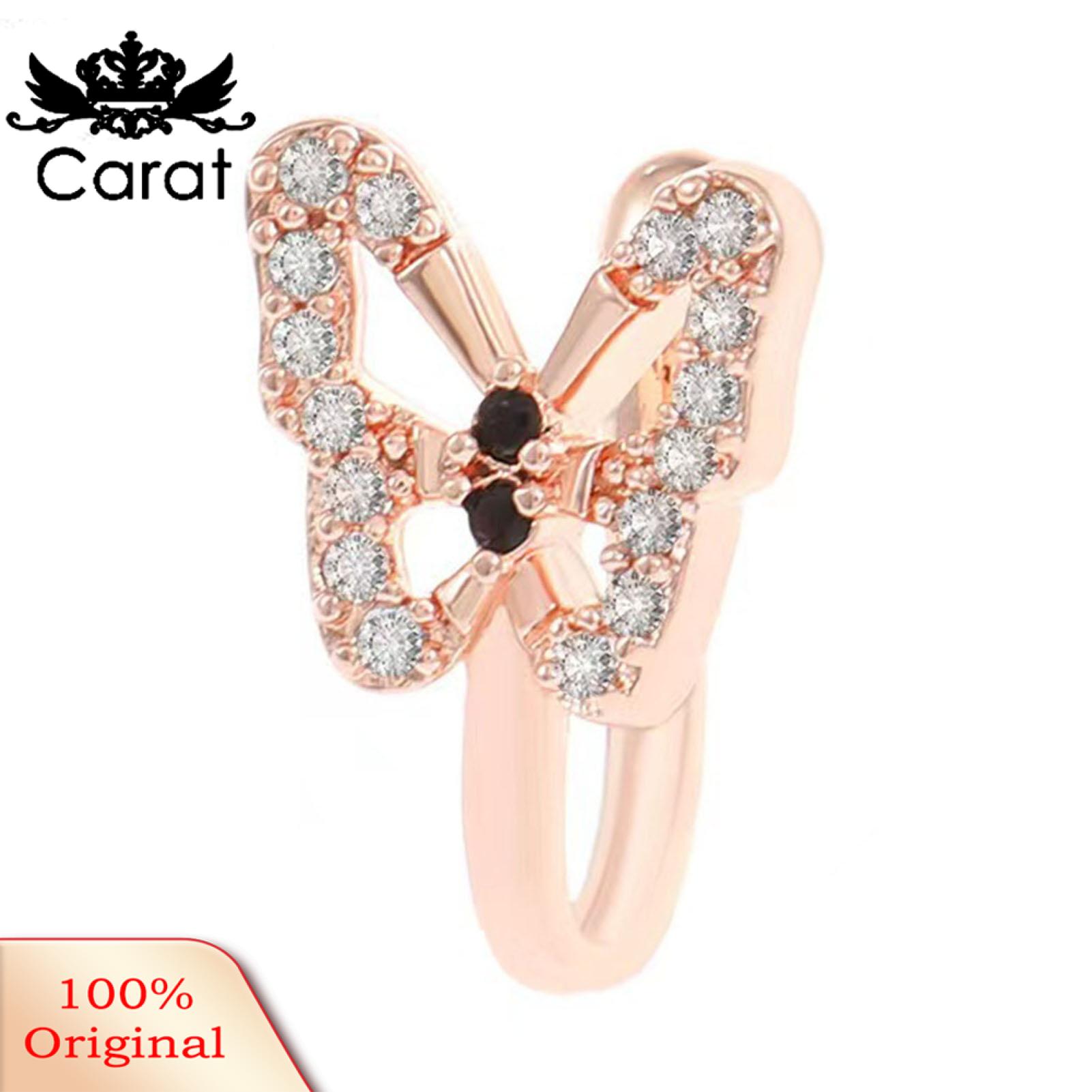 Carat Safe Copper Nose Stud Sparkling Rhinestone Butterfly Nose Clip Non-piercing Nose Stud Jewelry Gift for Southeast Asian Buyers Copper Nose Ring