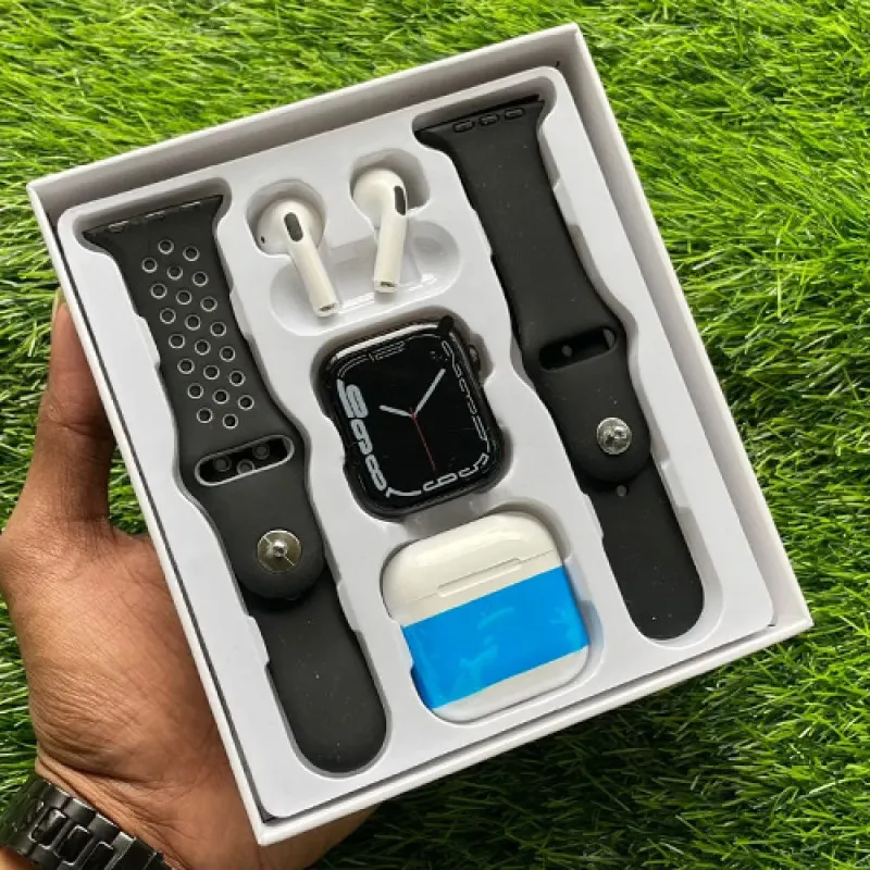 T55 PRO MAX Smart Watch With bluetooth Headphone And Dual Strap Calling  Smartwatch. 