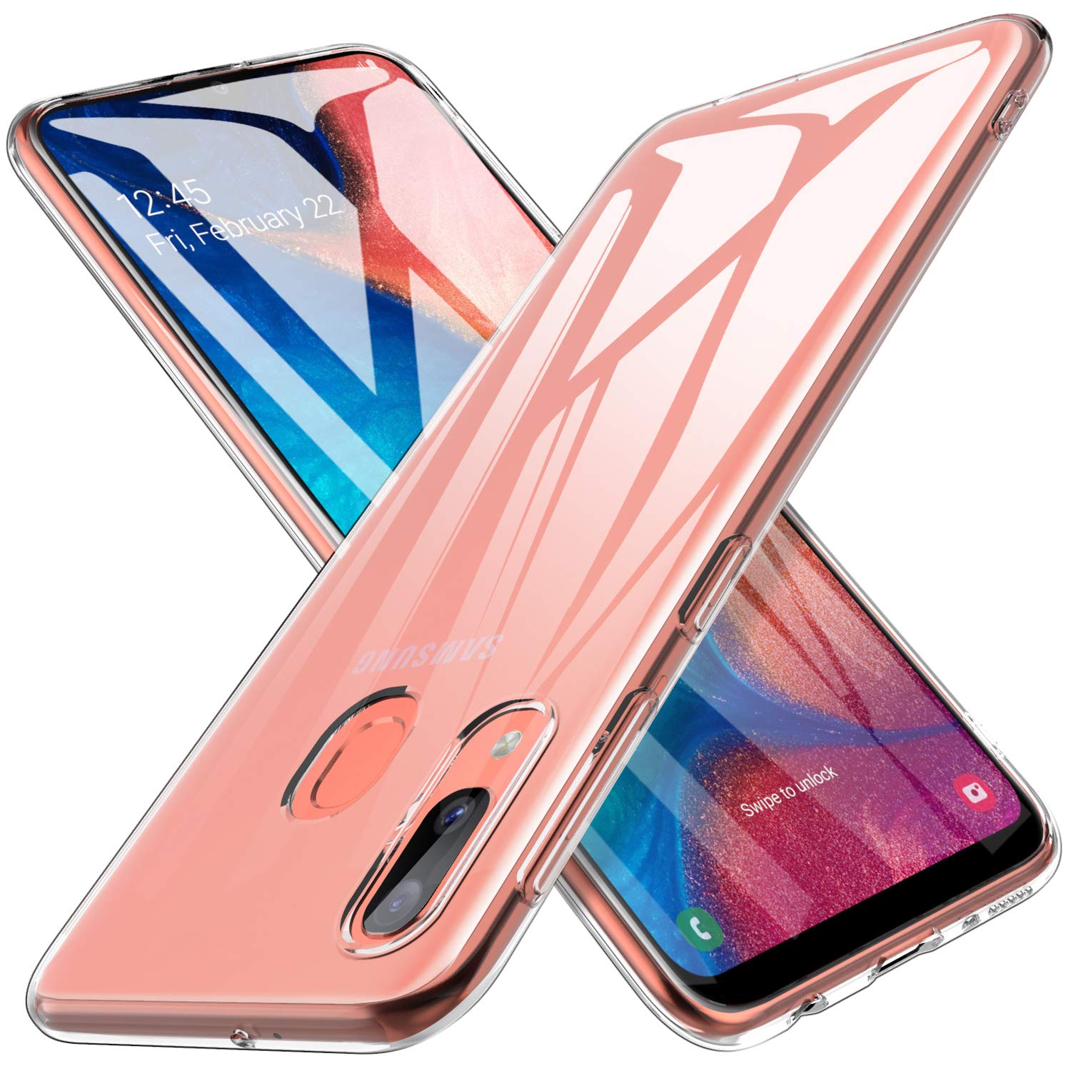 Transparent Mobile Phone Cases for Samsung Galaxy A20E Back Cover Soft TPU Clear Silicone 360 Protective SamsungA20E GalaxyA20E
