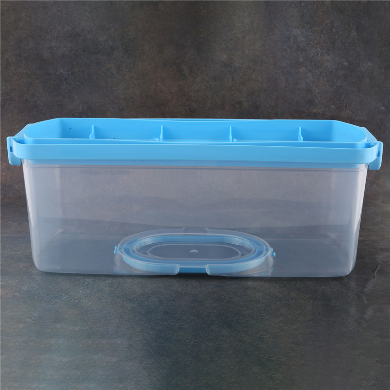 Portable Bread Box with Handle Loaf Cake Container Plastic Rectangular Food Storage Keeper Carrier 13Inch Translucent Dome for Pastries, Bagels, Bread Rolls, Buns. 