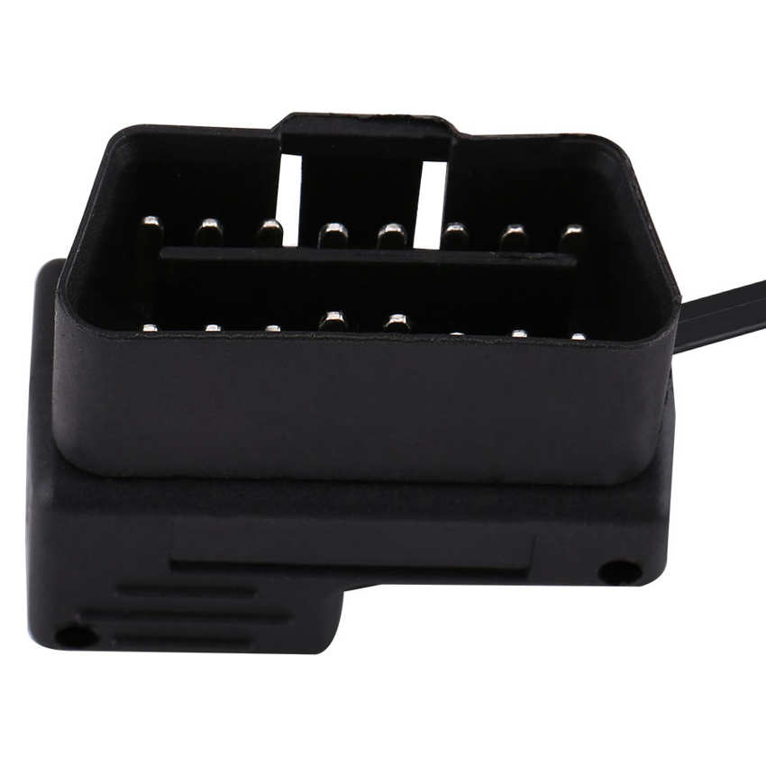 16-pin OBD-II USB cable OBD2 diagnostic extension adapter with overcurrent protection overvoltage and short circuit compatible. 