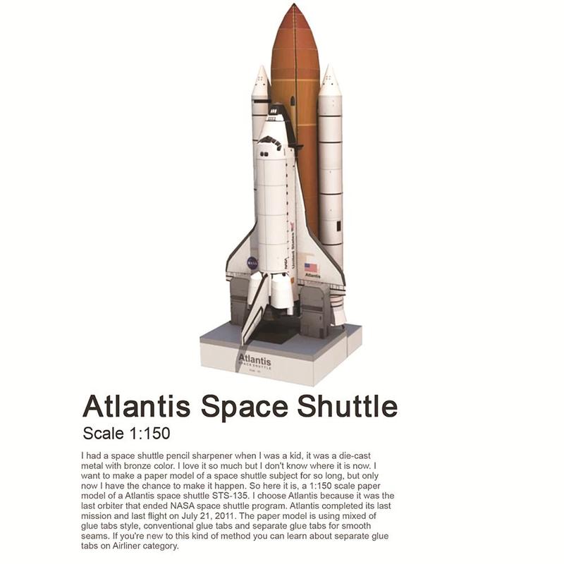 【happy one】Set Children DIY Space Shuttle Models Paper Airplane 1:150 Model Space Toys Handmade Rocket Educational For Kids V6H8. 