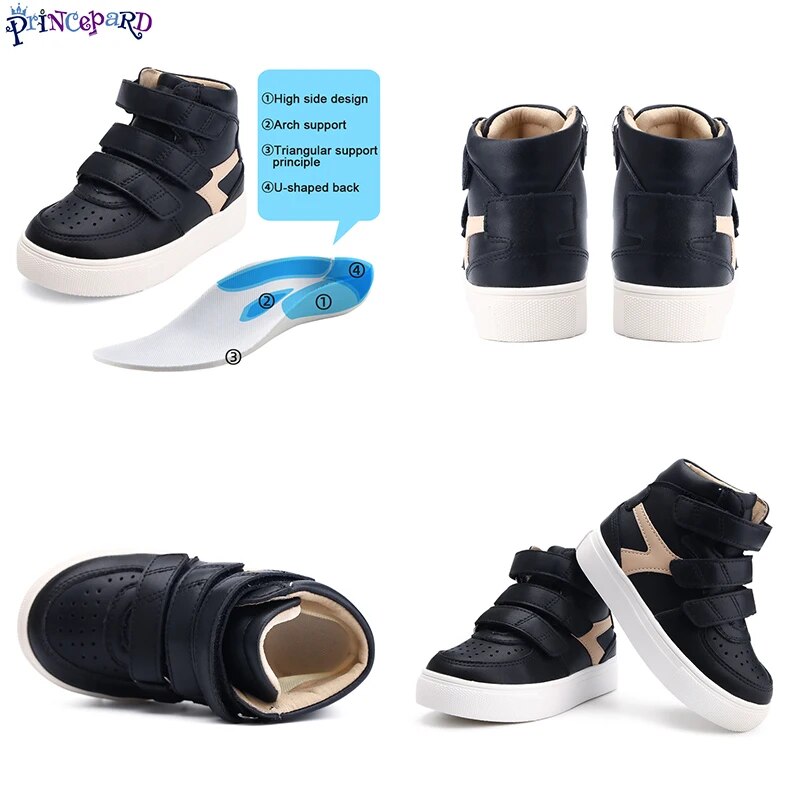 Orthopedic Corrective Shoes for Kids and Toddlers,Children High Top Boots with Ankle and Arch Support for Prevent Tiptoe Walking. 