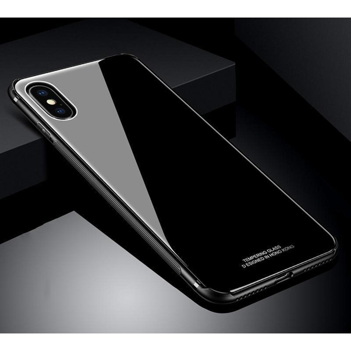 For Apple iPhone X / iphone XS HONG KONG DESIGN Scratchproof Tempered Glass bake Cover Case