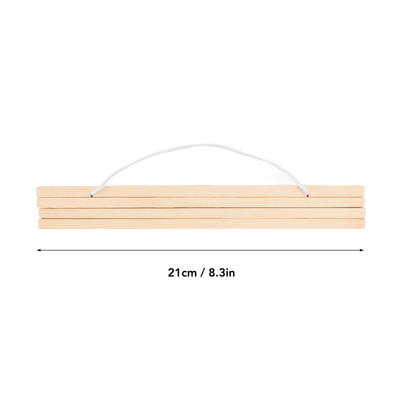 Magnetic Poster Frame Hanger Reusable Easy To Install Easy Operation Wood Poster Hanger Pine Replaceable for Maps for Pictures. 