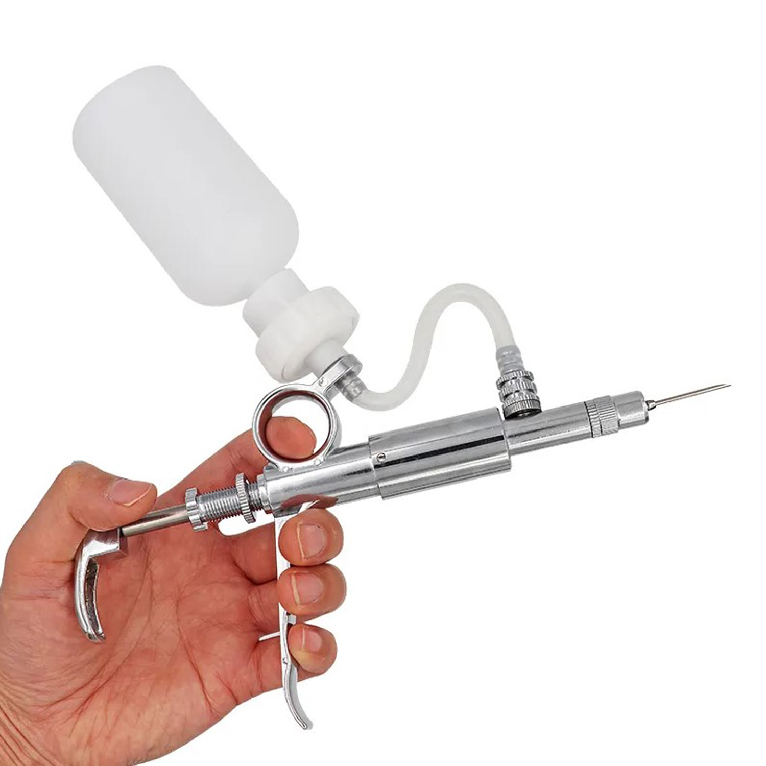 Livestock Adjustable Automatic Continuous Syringe Veterinary Injection Gun Equipment - Injection Gun 0-5ml. 