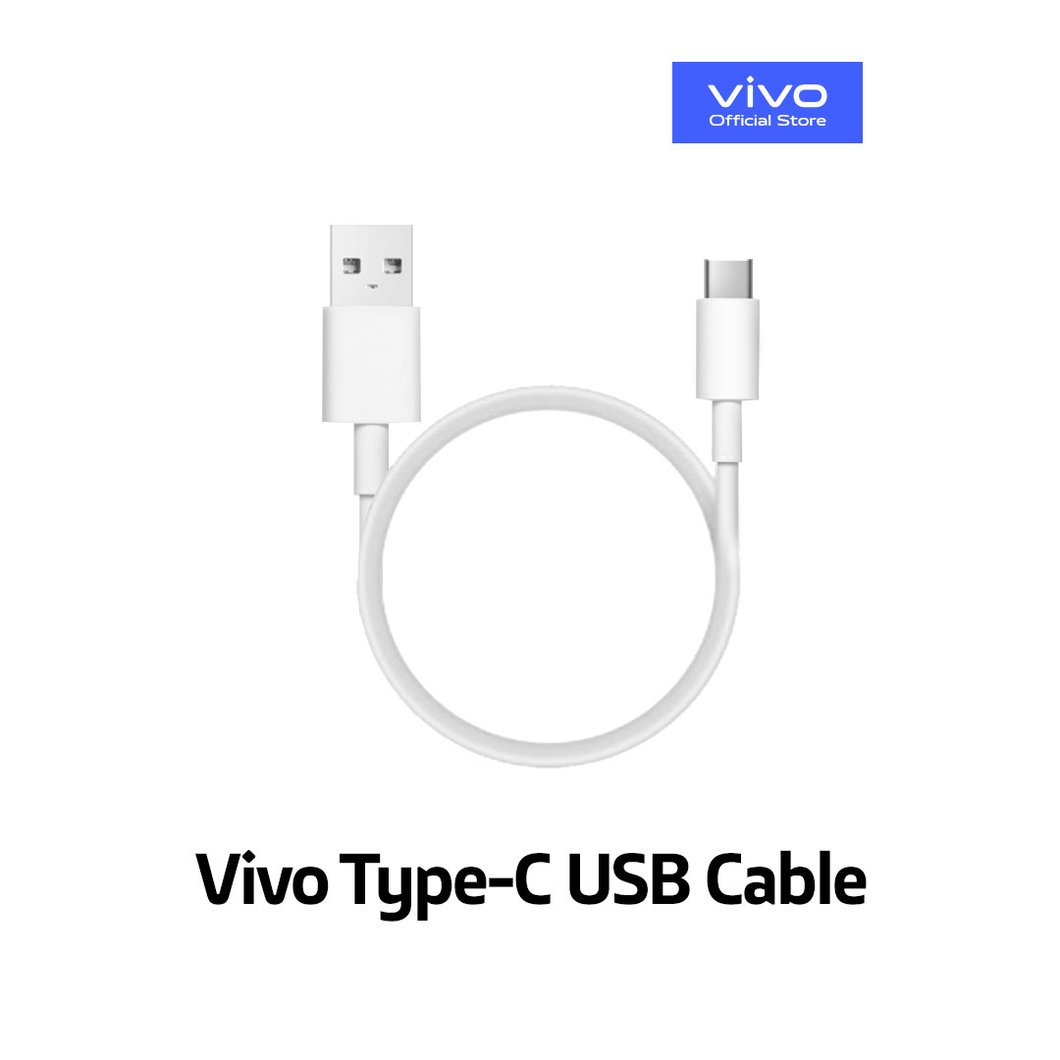 USB Type C Cable For Vivo Fast Charging Sync Data Charger Cable Length 100cm For Vivo Type-C Interface Smartphone - Cable Protector. 