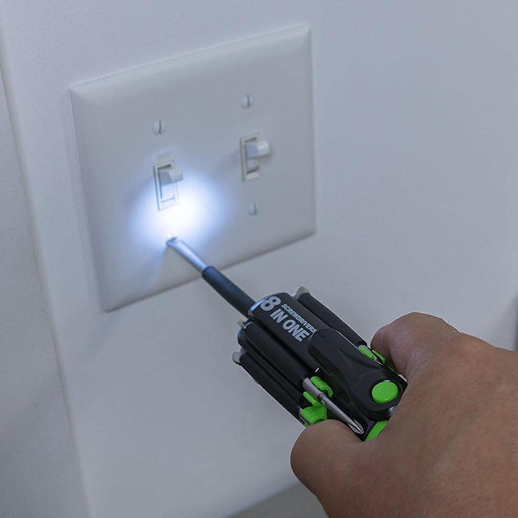 8 In 1 Multi Screwdriver Set With Powerful Torch. 