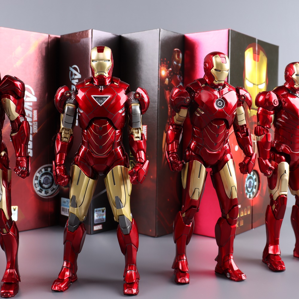 ZD Toys Iron Man Series Joint Movable MK1 MK2 MK3 MK4 MK5 MK6 MK7 MK42 MK43 MK50 Movie Action Figure 7 Inches Mark Dolls. 