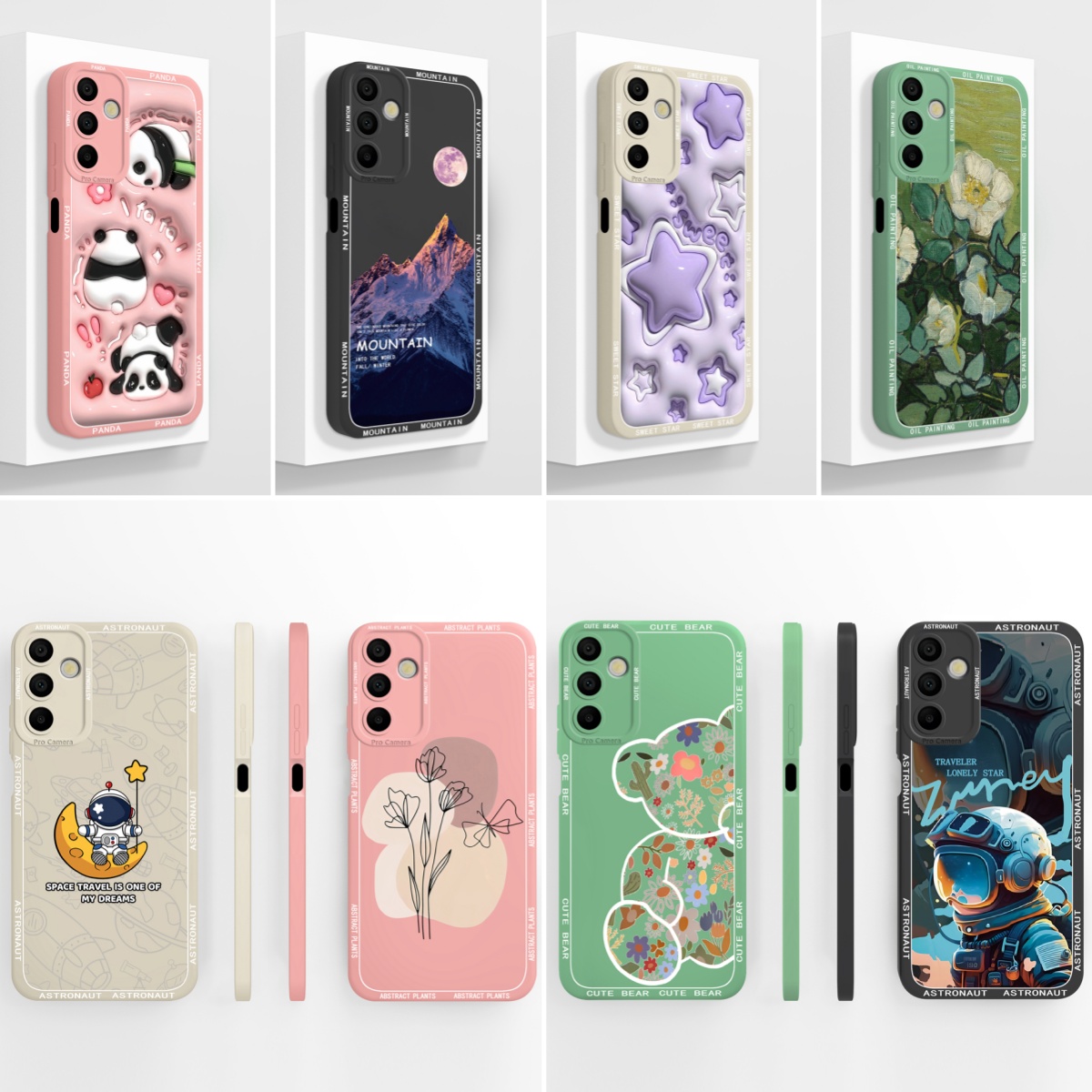 For Samsung Galaxy A15 Case Artistic Style Full Coverage Anti Choc Liquid Protector For Samsung A 15 4G 5G Back Cover