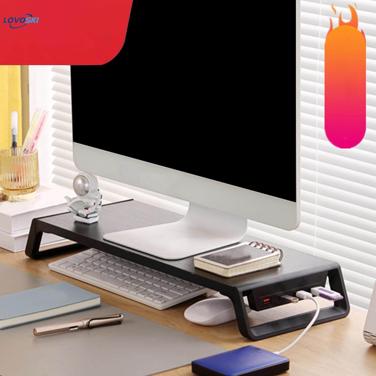 Computer Heightening Stand with USB Charging Port Multifunction Stand Riser for Bedroom. 