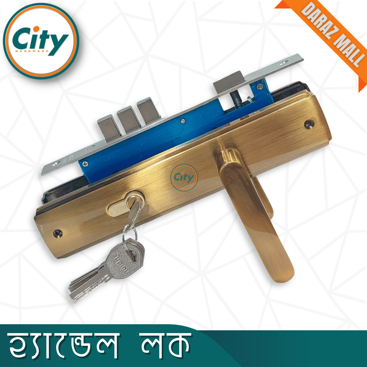 Unique Color High Security Standard Size Handle Lock For Main Door Lock