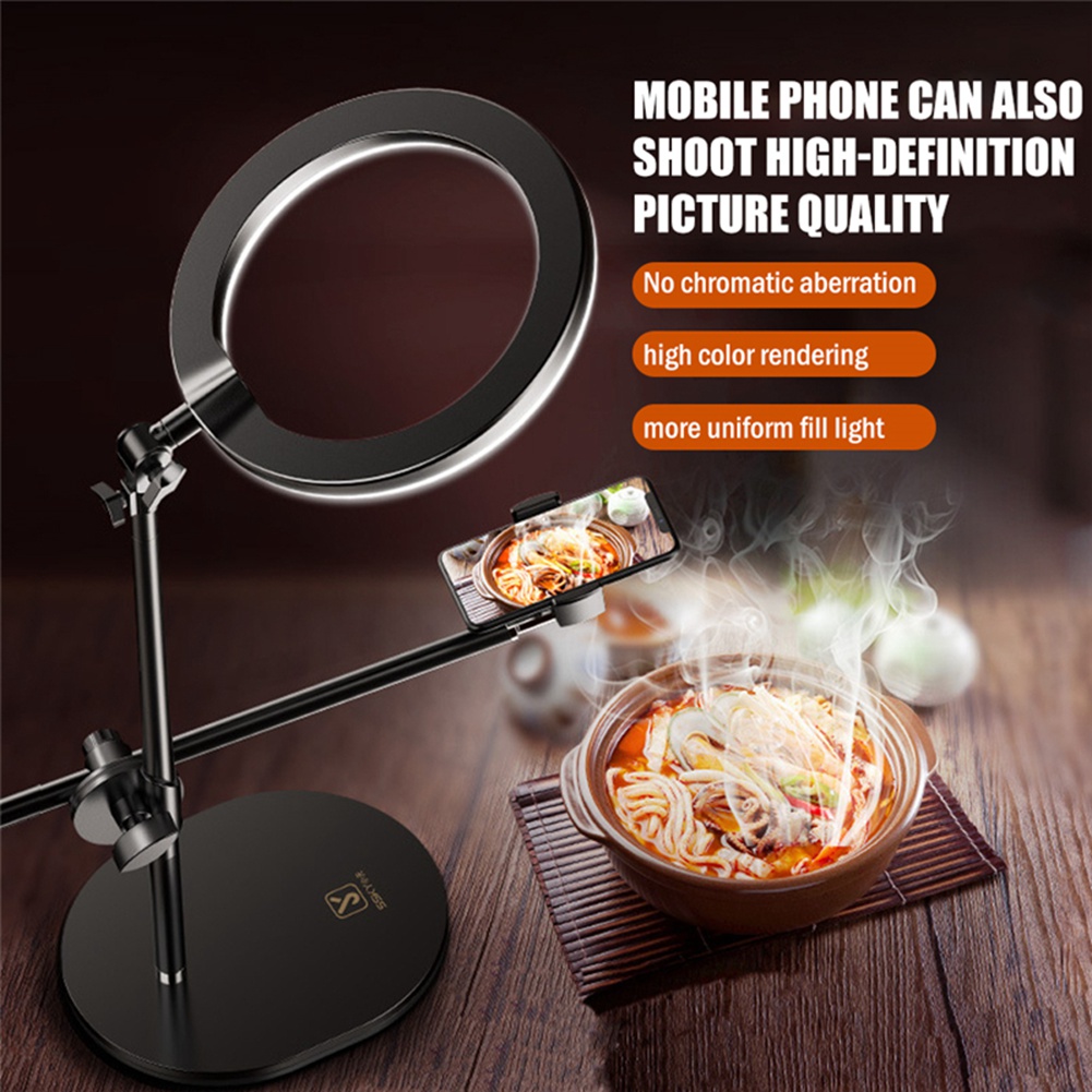 Monopod Mount Bracket with LED Light with Phone Holder for Nail Art. 