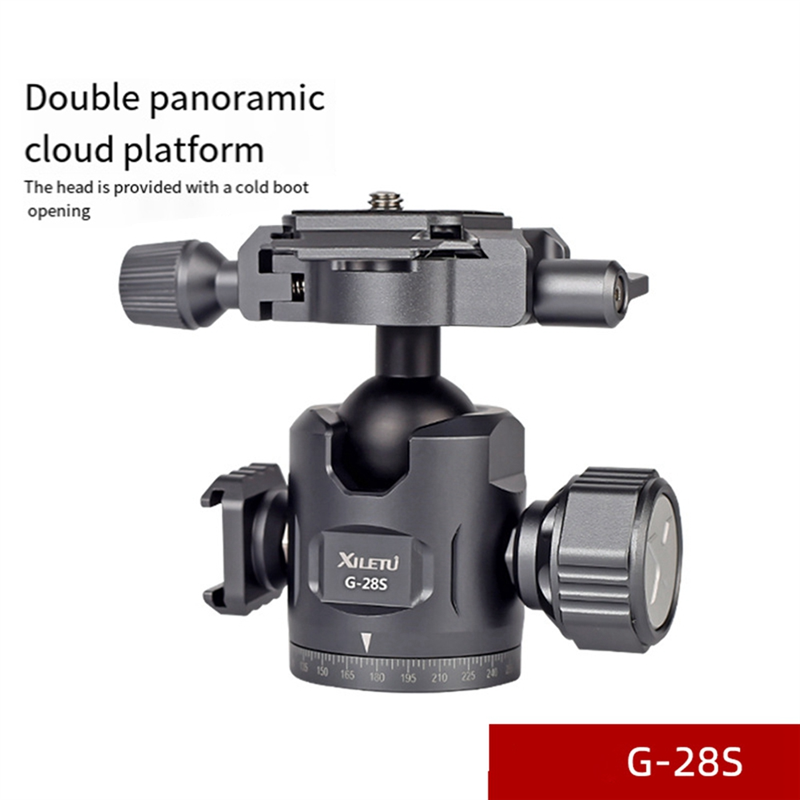 Dual Panoramic Spherical Base Mini SLR Camera Horizontal and Vertical Gimbal Stabilizer Tripod G28S Easy Install Easy to Use. 