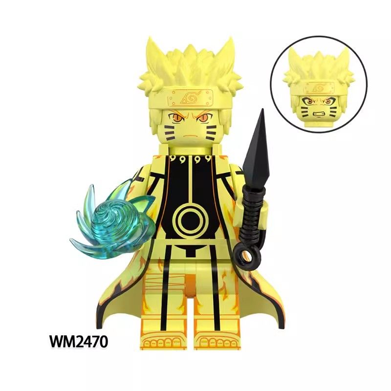 【Yurui】Compatible with New Fire Shadow Naruto Sasuke Uchiha Hyuga Hinata Toy Assembled Building Block Toys WM6152. 