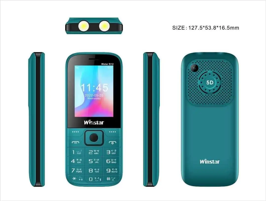 Winstar water S12 Four Sim Standby button Feature Mobile Phone. 