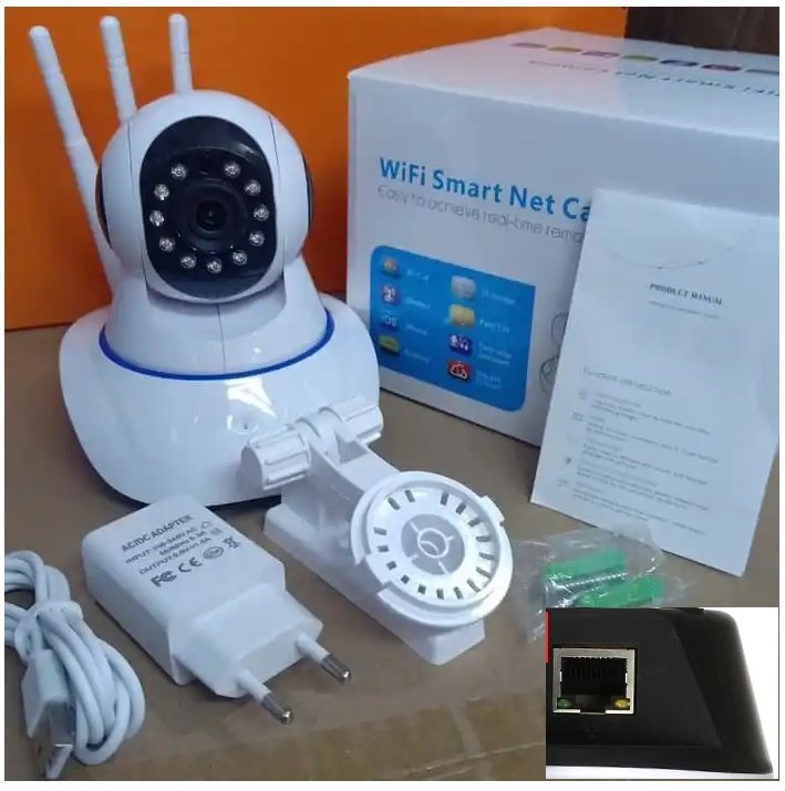 WiFi IP Camera V380 Pro WiFi Smart Net Camera IP Camera Smart  THREE ANTENNA  Wireless Home Security Camera. 