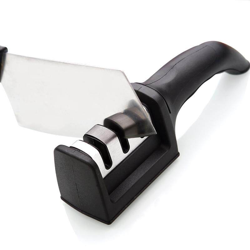 3 Slot Manual Knife Sharpener With Handle. 